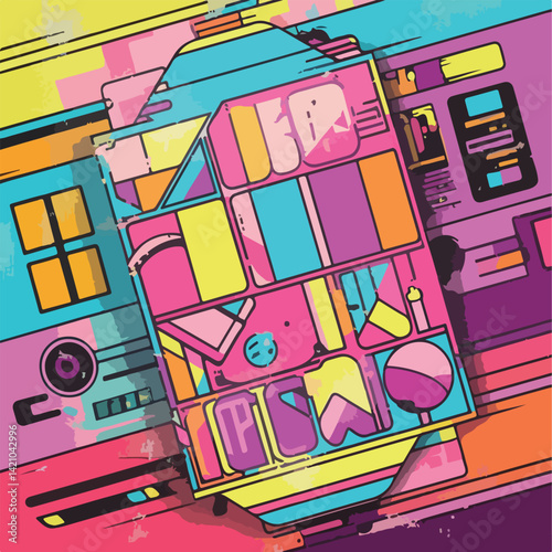 illustration of a lot of books