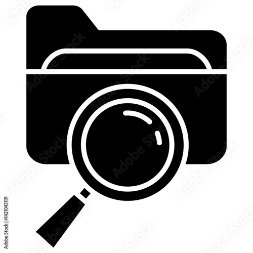 Search Folder Glyph Icon