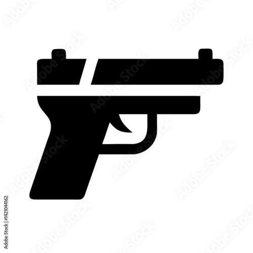 Semi-Automatic Handgun Icon Design