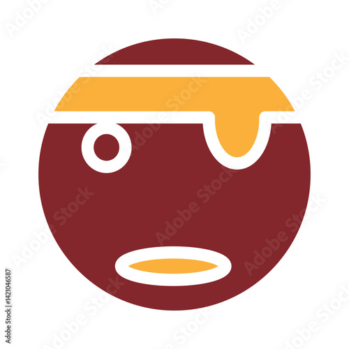 emoji pirate Vector Glyph Two Colors Icon Design