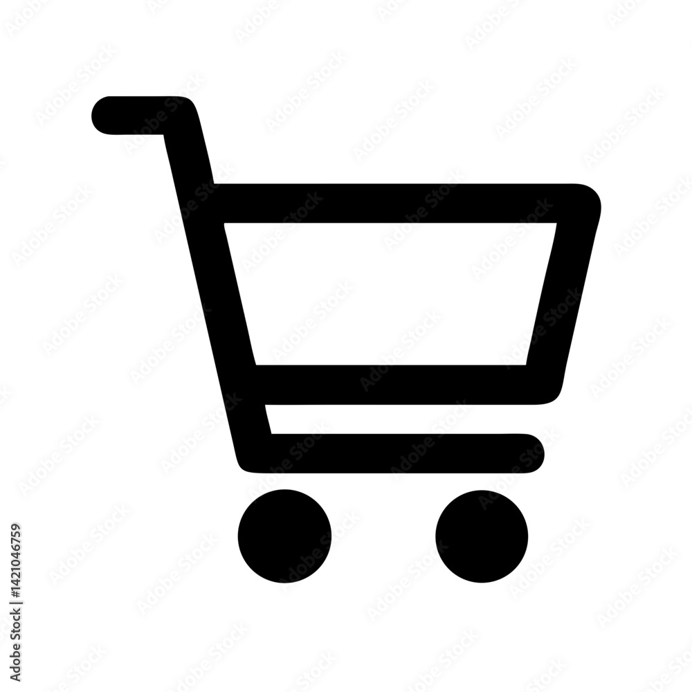 Shopping Cart with Wheels Icon Design Shopping Cart with Wheels Icon Design