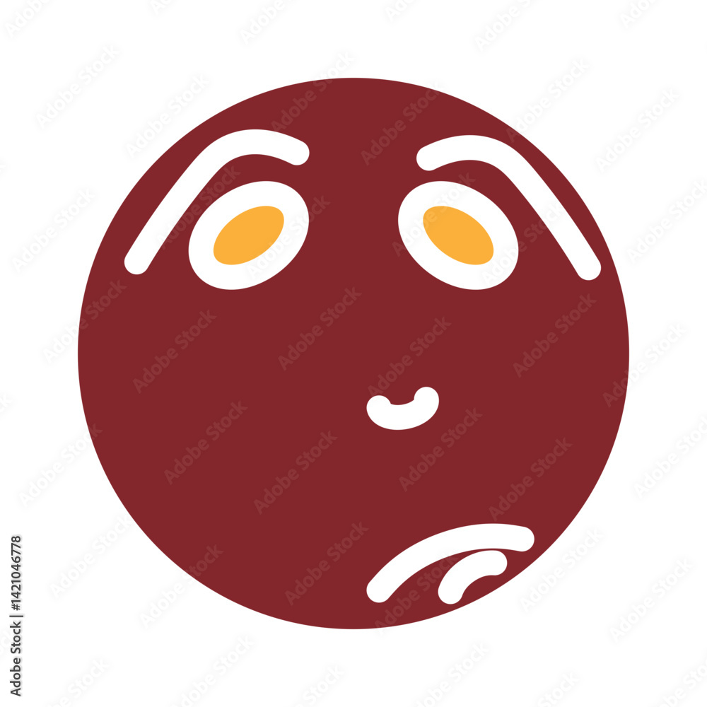 Fototapeta premium emoji sad Vector Glyph Two Colors Icon Design
