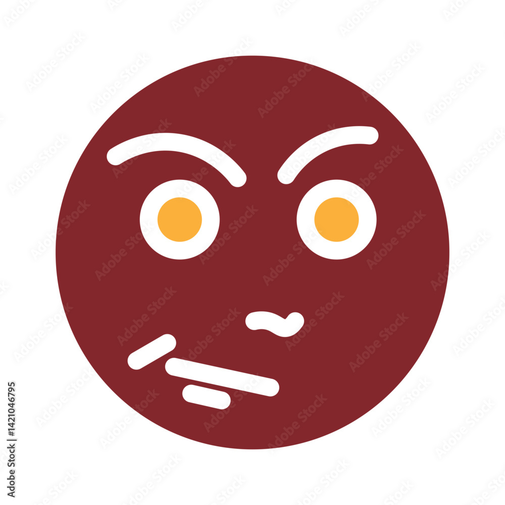 Fototapeta premium emoji very sad Vector Glyph Two Colors Icon Design