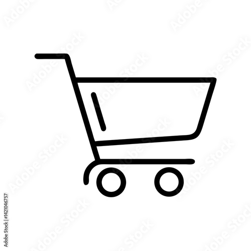 Shopping Cart with Wheels Icon Design