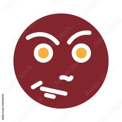 emoji very sad Vector Glyph Two Colors Icon Design