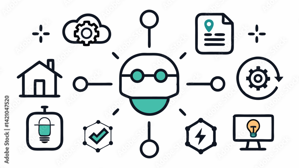 Fototapeta premium Vector set of editable innovation icons designed for modern digital applications with clean lines professional style and creative interface design elements