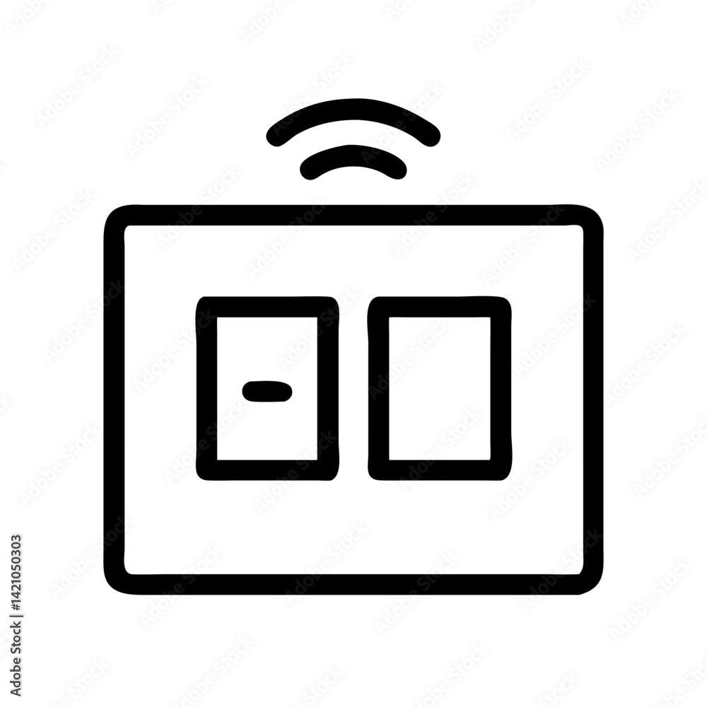 Obraz premium Smart Light Switch Panel Icon Design