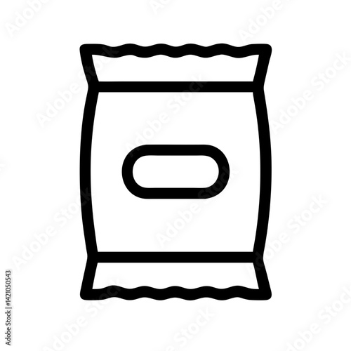 Snack Package with Label Icon Design