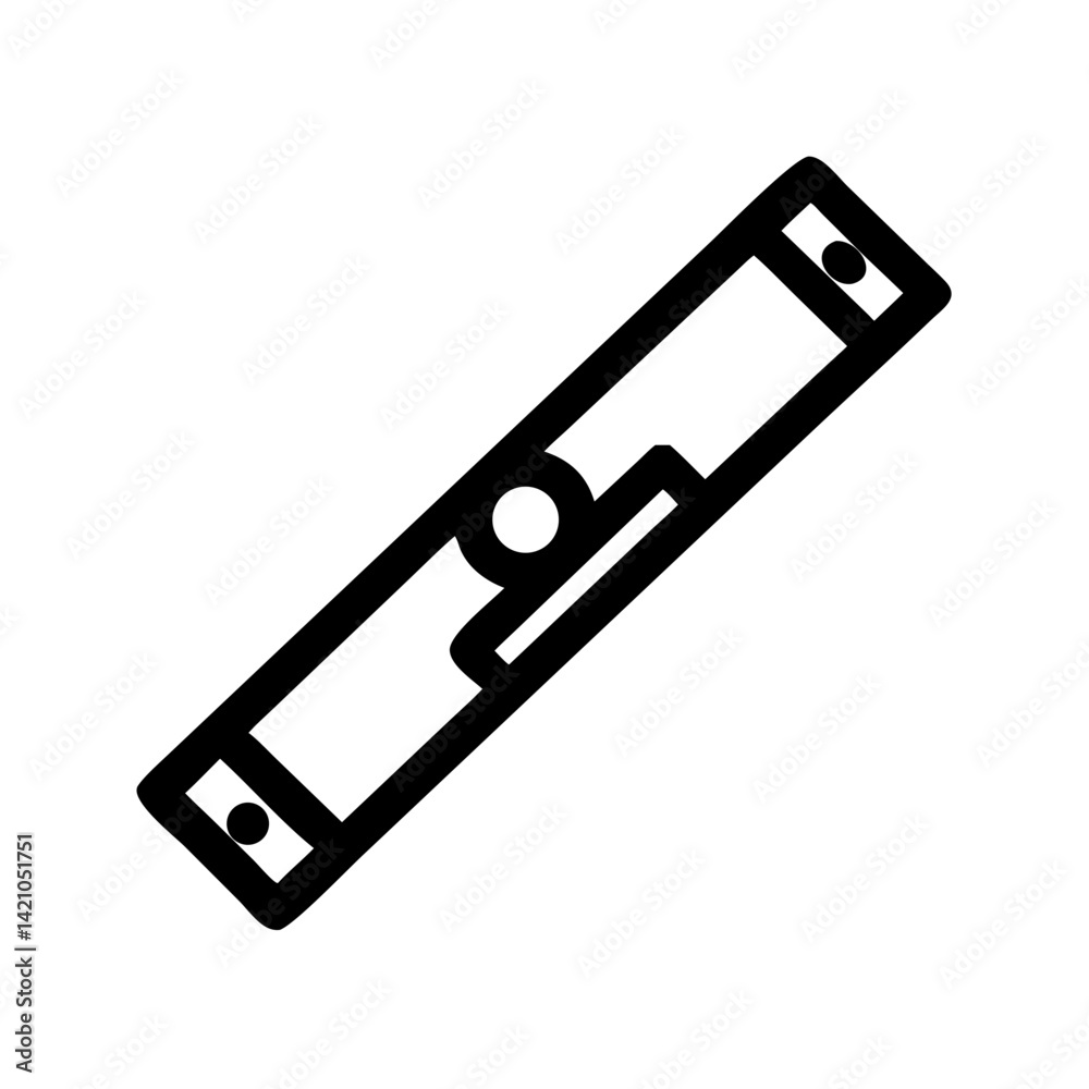 Spirit Level for Surface Alignment Icon Design Spirit Level for Surface Alignment Icon Design