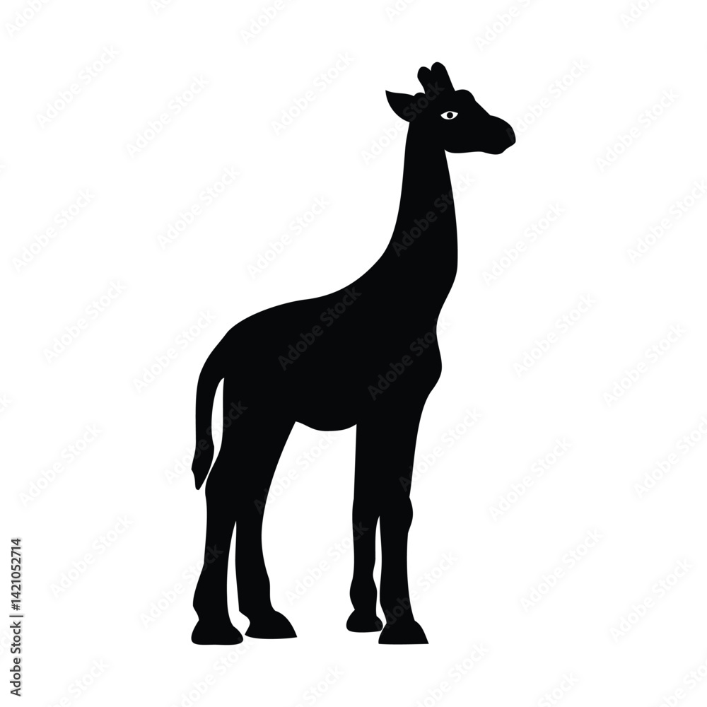 Obraz premium giraffe silhouette vector