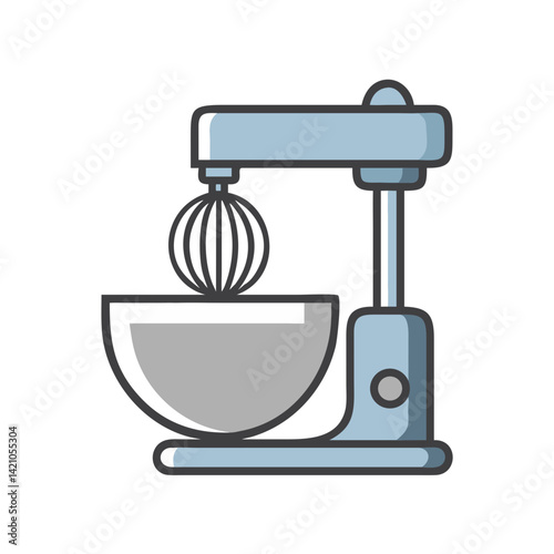Stand Mixer with Whisk Attachment Icon Design