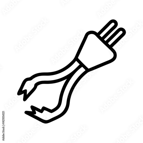 Stripped Electrical Cable End Icon Design