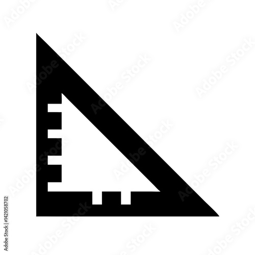 Triangular Ruler for Measurement Icon Design
