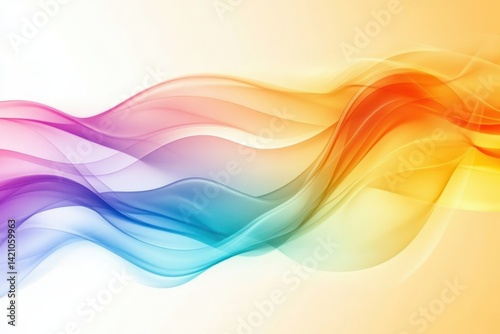 Abstract flowing gradient waves with vibrant rainbow colors. Perfect as a background for presentations or web designs.