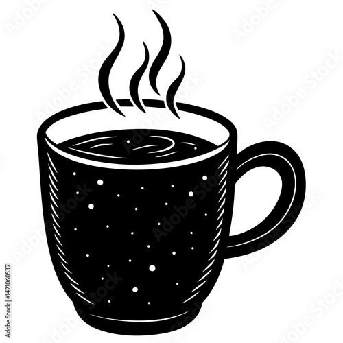 Download a high-quality AI design file of a hot drink on a white background, perfect for microstock platforms and digital product use.