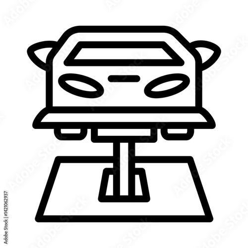 Car Service Vector Line Icon Design