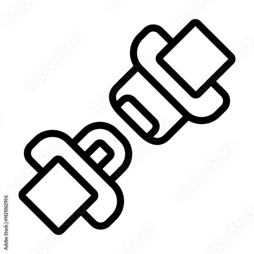 Seat Belt Vector Line Icon Design