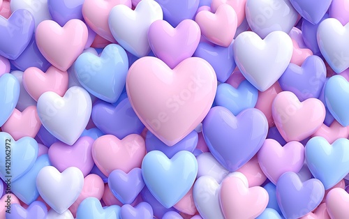 Hearts Pastel Background
