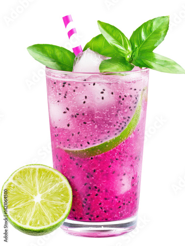Obraz na płótnie Refreshing Dragon Fruit Drink w salonie