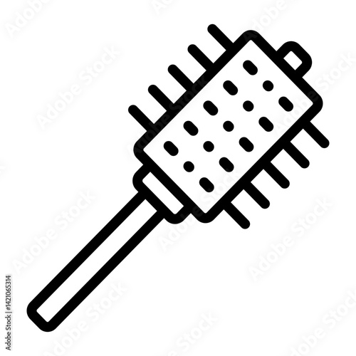 Hair Brush Vector Line Icon Design