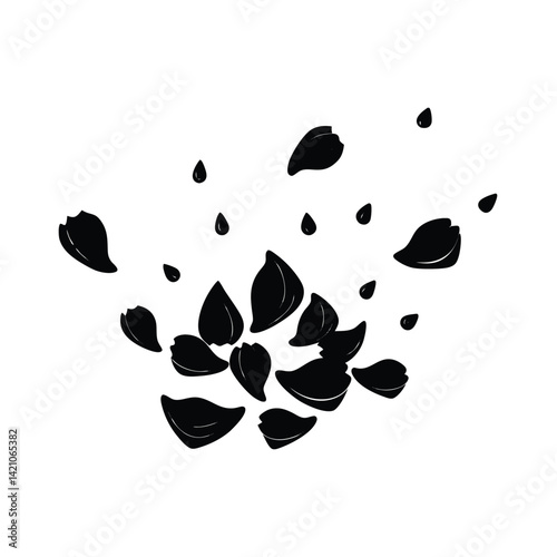 Underwater Petals Drifting in Slow Motion