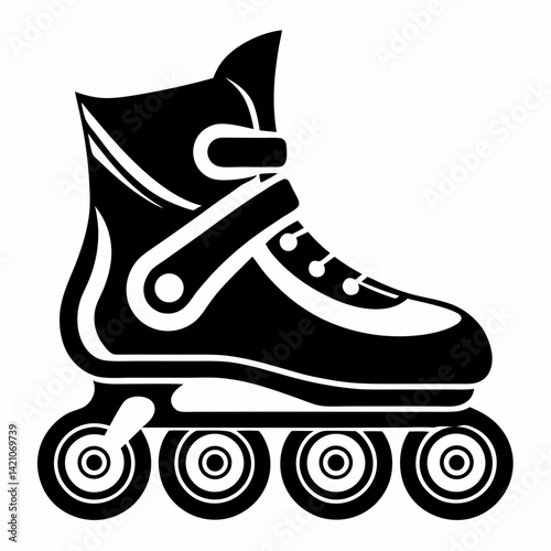 roller skates on white background