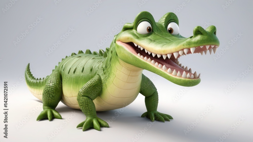 3D illustration of a laughing crocodile
3D illustration of a laughing crocodile