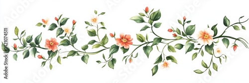 Delicate Floral Border Design