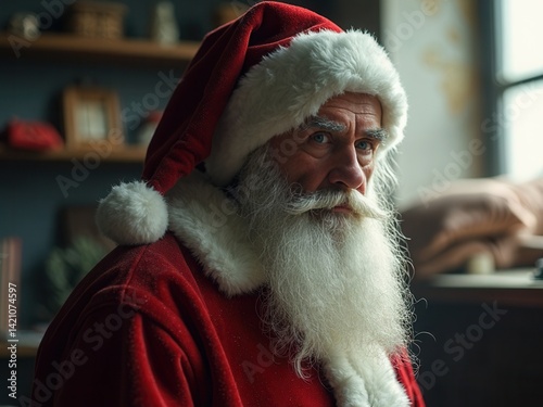 Obraz na płótnie Dangerous, mysterious and evil Santa Claus. w salonie