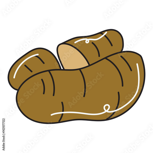 Potato, hand drawn doodle illustration, vector