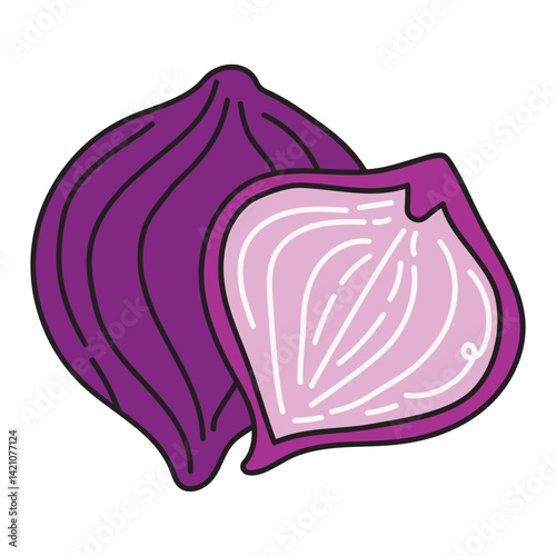 Onions, hand drawn doodle illustration, vector