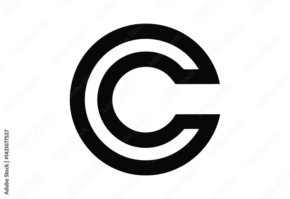 Black Circular Letter C Logo Vector Design Black Circular Letter C Logo Vector Design