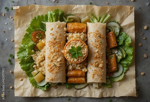 Savory Spring Rolls: A Culinary Delight with Toasted Nuts and Vibrant Vegetables