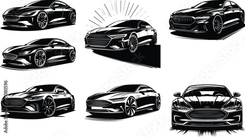 Sleek car svg collection