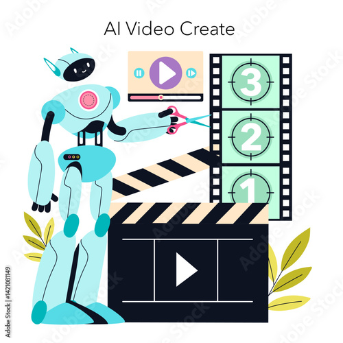 AI Hobbyist. Flat Vector Illustration