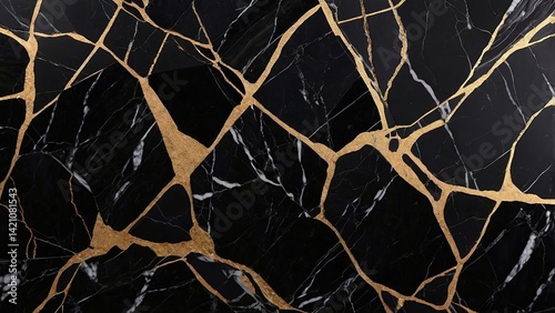 Dark black tree branches and roots form an abstract pattern on the ground