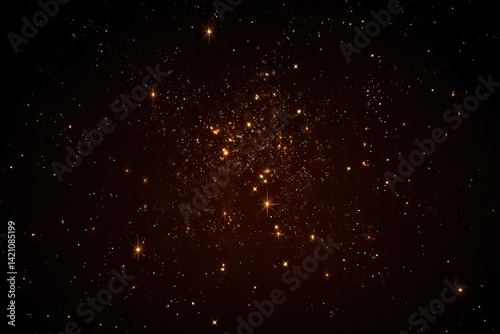Obraz na płótnie Golden Starry Night Sky w salonie