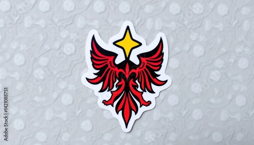 Stylized Fiery Bird Emblem