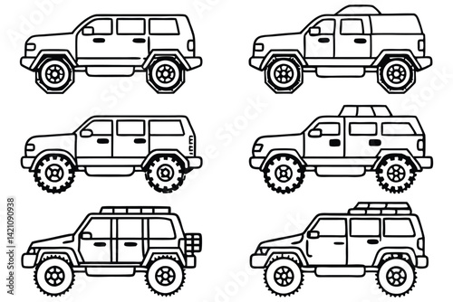Trailblazer Off Road SUV Clipart Pack