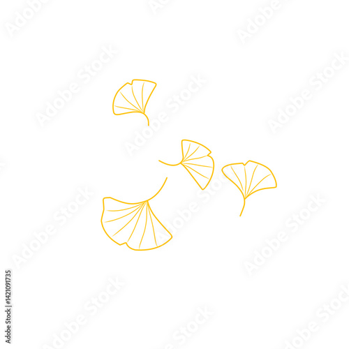 ginko leaf line art