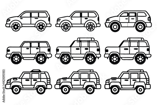 Trailblazer SUV Elements Illustration Set