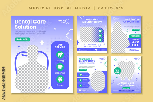 Dental care instagram post template