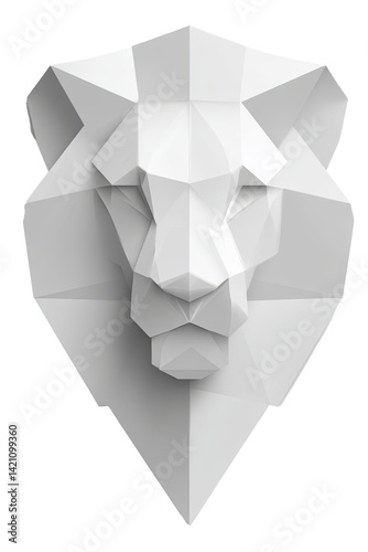 abstract geometric lion, minimalist 
