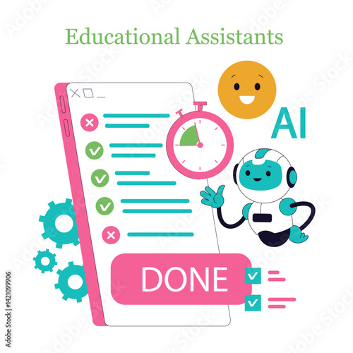 Online Learning. Flat Vector Illustration