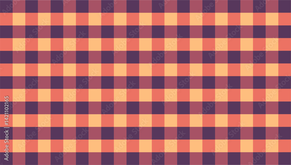 Sunset-inspired gingham wallpaper elevates decorative backgrounds with a touch of warmth. Sunset-inspired gingham wallpaper elevates decorative backgrounds with a touch of warmth.