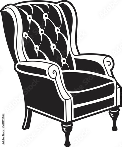 Armchair vector illustration for luxurious home interior