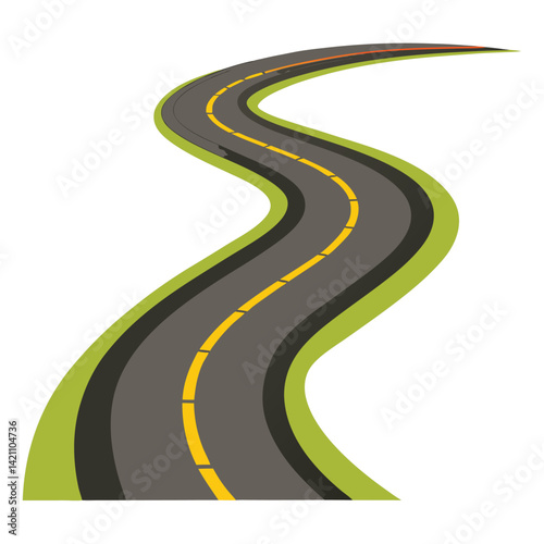 bending road vector