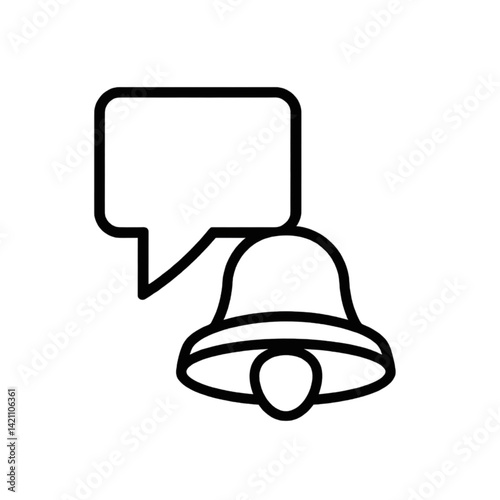 vector illustration of a bell