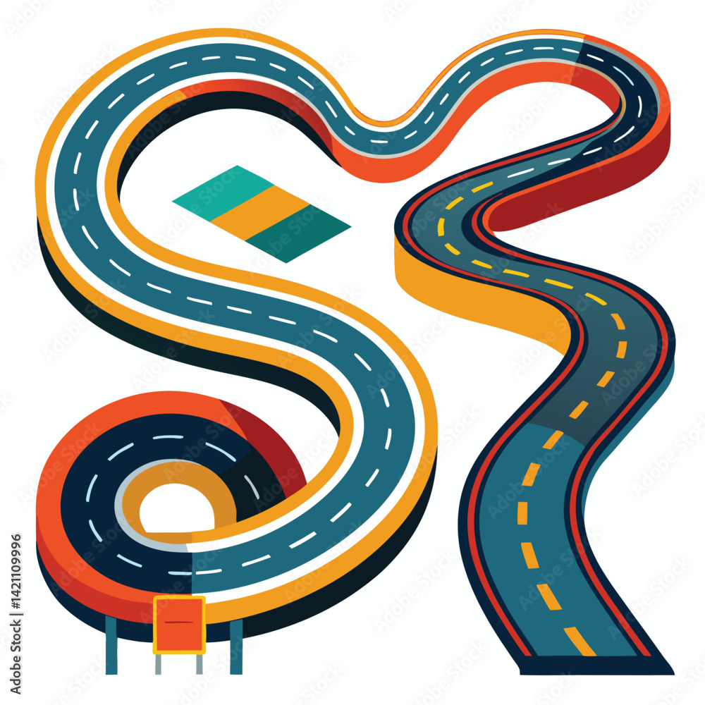 bending road vector bending road vector