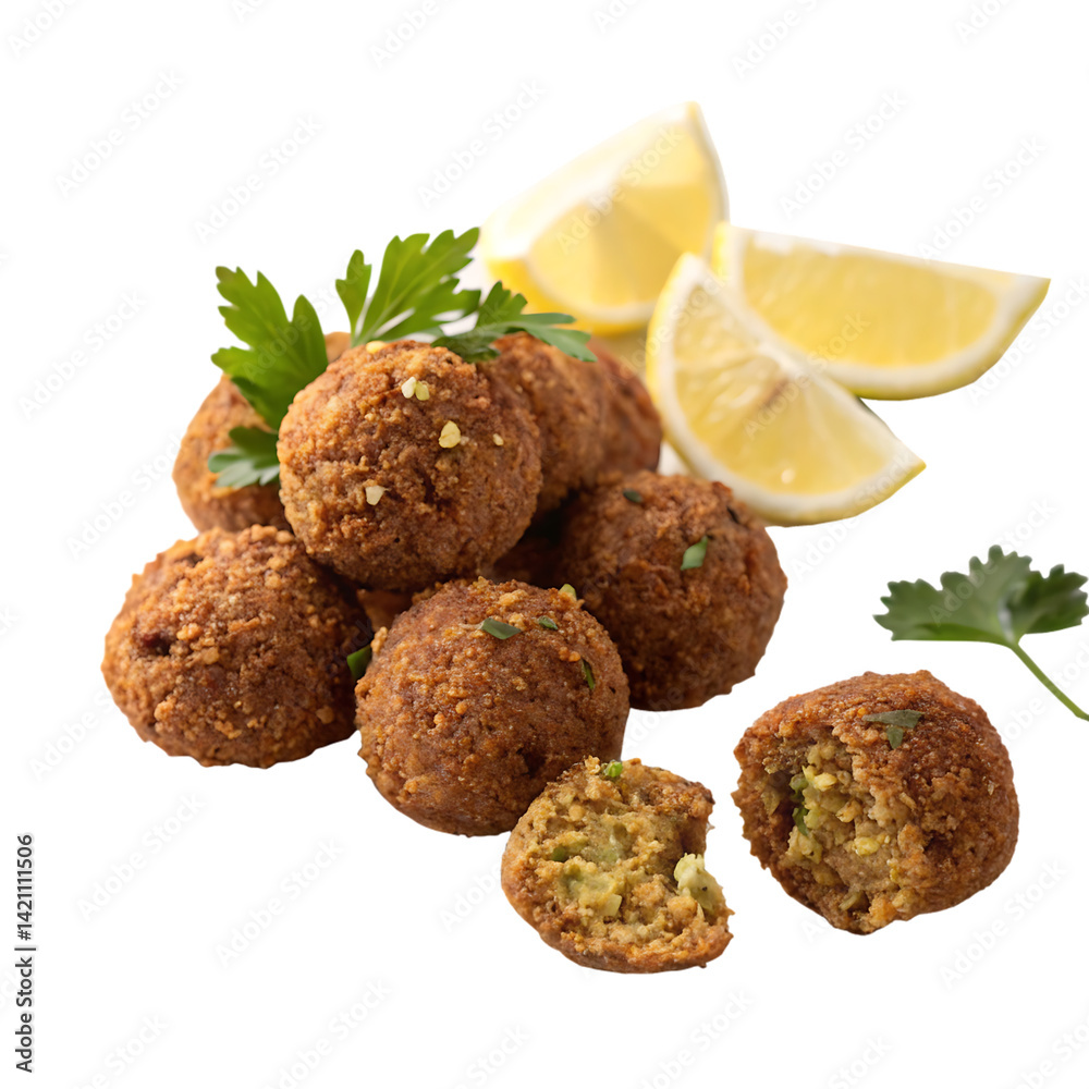 A falafel isolated on a transparent background A falafel isolated on a transparent background